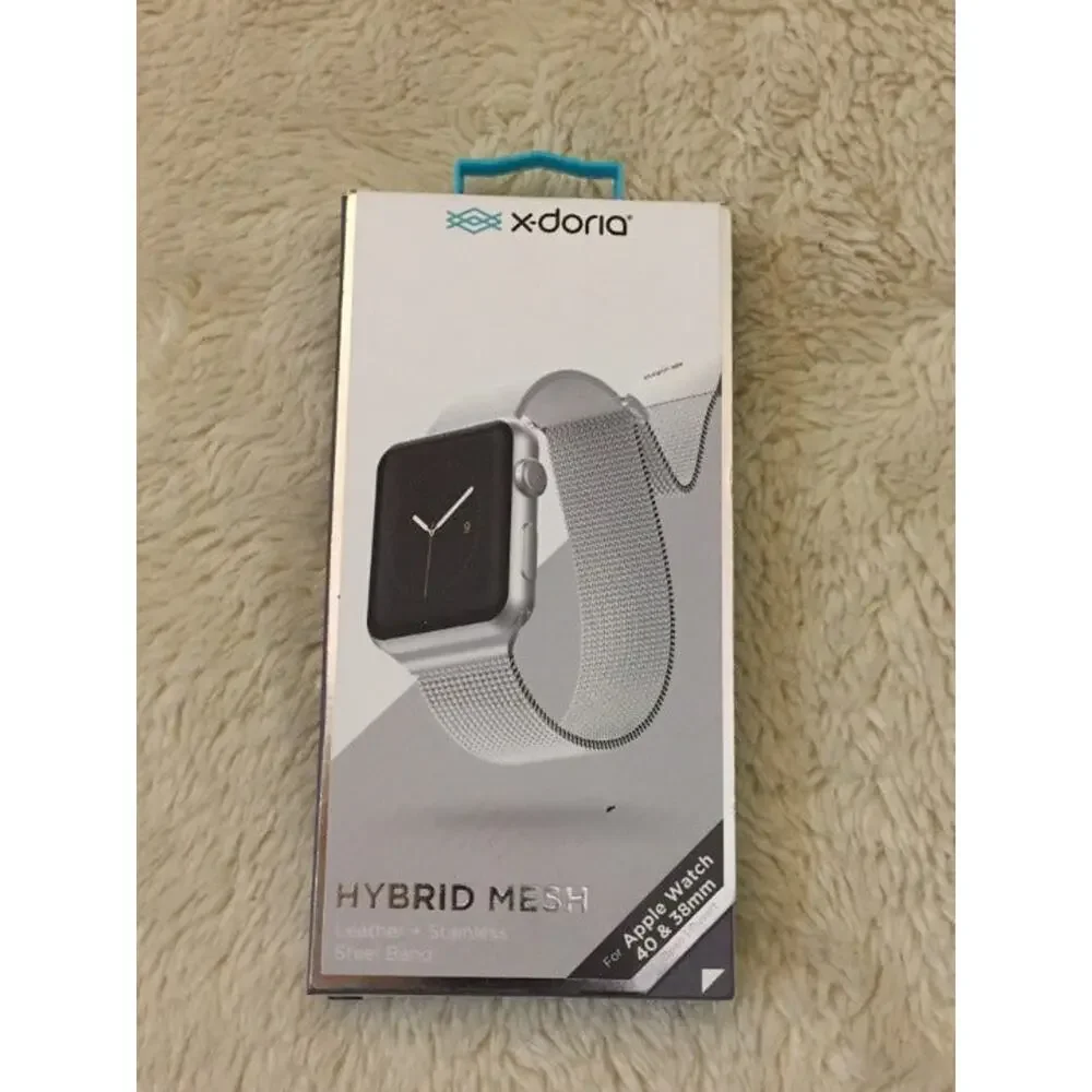 X-Doria Hybrid Mesh for Apple Watch 38 & 40mm - Silver/White